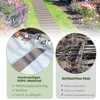 A comparison of high-quality HDPE material versus poor quality wood for a garden path, with close-ups of each. Náhľad obrázku produktu