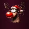 Vtipný jelení sob Rudolf Moose - vánoční svetr, bordó, L Náhled obrázku produktu 3