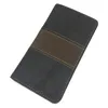 A wallet-style phone case with a contrasting brown stripe and stitching, presented on a white background. Produktbild-Vorschau