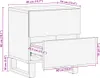 Nachttische 2 Stk. 40x34x46 cm Massivholz Akazie Produktbild-Vorschau 7