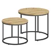 Table Basse - Leobert - Chêne Artisan/Pieds Noirs - 53 X 45 Voir les images du produit 1