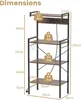 A diagram showing the dimensions and weight capacity of a multi-tiered shelf unit. Podgląd zdjęcia produktu