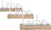 3er Set Schriftzug Lebe Lache Liebe L22cm Metall Weiß Mango Produktbild-Vorschau 1