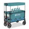 A teal colored wagon with a canopy and the number 150L displayed prominently. Produktbild-Vorschau