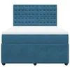 Boxspringbett mit Matratze Dunkelblau 140x200 cm Samt Produktbild-Vorschau 4