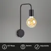 Bettleuchte Nachttischlampe Retro 1xE27 25 W schwarz matt Produktbild-Vorschau 2