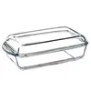A clear, studio shot of a glass baking dish with a lid, isolated on a white background. Náhled obrázku produktu