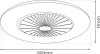 Plafón s ventilátorom okrúhly Ø60cm čierny / biely LED 48W Náhľad obrázku produktu 6