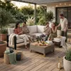 BEAUTYSOFA | VERDINO Gartenecke Beige 2R2 Offen – Garten Produktbild-Vorschau 3