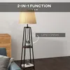 HOMCOM Lampadaire, lampe de salon sur pied, 2 étagères de Voir les images du produit 4