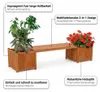 Mucola Gartenbank mit Blumenkästen Holzbank Holz Garten Produktbild-Vorschau 5