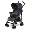 A studio shot of a gray baby stroller with a dandelion pattern on the seat. Produktbild-Vorschau