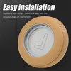 A close-up of a tan ear cushion for headphones, with text overlay describing easy installation. Produktbild-Vorschau