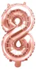 Folienballon Zahl "8" 35cm Roségold 1 Stk. Produktbild-Vorschau 1
