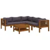 The Living Store 6-tlg. Garten-Lounge-Set mit Auflage Produktbild-Vorschau 2