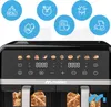 Horkovzdušná fritéza MalTec XL 2 komory s průzorem, objem Náhled obrázku produktu 4