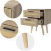 ML-Design Nachttisch mit 2 Schubladen, 40x50,5x30 cm, Eiche Produktbild-Vorschau 4