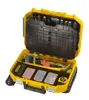 A yellow Stanley FatMax tool case is open, displaying its contents. Voir les images du produit