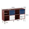 Sideboard 140x40x80cm aus MDF, Kommode mit 8 Schiebetüren Produktbild-Vorschau 6