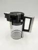 A close-up side view of a coffee machine milk carafe. Produktbild-Vorschau