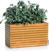LECHUZA PALO Natural Wood 80 wide low, Vysadzovač, Voľne Náhľad obrázku produktu 5