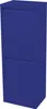 A blue metal trash sorting cabinet with two flip compartments. Produktbild-Vorschau