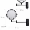 Relaxdays Kosmetikspiegel Wand, mit LED-Beleuchtung, Produktbild-Vorschau 4