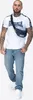 Pánské tričko regular fit VEMENTRY White/Navy M Lonsdale Náhled obrázku produktu 3
