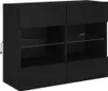 vidaXL TV-Wandschrank mit LED-Leuchten Schwarz 78,5x30x60,5 Produktbild-Vorschau 5