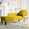 vidaXL Chaise longue avec coussin et accoudoir droit Jaune Voir les images du produit 2