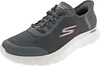 A single gray SKECHERS Go Walk Flex Hnds Up shoe is shown from a side angle against a white background. Anteprima dell’immagine prodotto