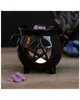 Schwarze Duftlampe als Hexenkessel mit Pentagramm Produktbild-Vorschau 3