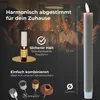 Stabkerzen LED mit Timer TAUPE GRAU 2er indoor mit Timer Produktbild-Vorschau 5
