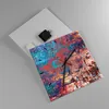 Wanduhr - Quadrat - Glasuhr - Graffiti modern - 30x30cm - Produktbild-Vorschau 2