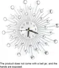 A close-up of a decorative wall clock with a sunburst design and crystal accents. Podgląd zdjęcia produktu