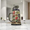 Bierkrug mit Deckel 0,7L – Steinkrug mit Deutschland-Motiv Produktbild-Vorschau 2