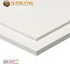 Two white plastic sheets are stacked on a white background, with a logo and text in the upper left corner and text in the lower left corner. Produktbild-Vorschau