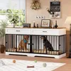 Hundekäfig mit 4 Türen 2 Hunde, 178*85cm, Hundebox Mit 2 Produktbild-Vorschau 7