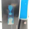 FISURA Weiße blaue Lavalampe. Schwarzer Sockel blaue Produktbild-Vorschau 2