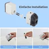Collage showing the assembly and use of an aquarium pump. Produktbild-Vorschau