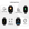 Smartwatch für Damen & Herren 1,85 Zoll Touch-Farbdisplay Produktbild-Vorschau 2