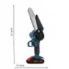 6" Zoll Akku-Kettensäge 2x 21V 1500 mAh wiederaufladbare Produktbild-Vorschau 6