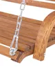BELIANI Hollywoodschaukel beige Lärchenholz Sonnendach Produktbild-Vorschau 9