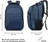 ROYALZ Laptop Rucksack 15,6 Zoll Blau Laptopfach Daypack Produktbild-Vorschau 4