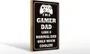 Holzschild Spruch 20x30cm I´m a gamer dad like normal dad Produktbild-Vorschau 2