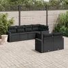 CLORIS 7-tlg. Garten-Sofagarnitur - mit Kissen - Schwarz Produktbild-Vorschau 1