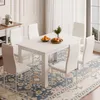Mondeer Esstisch Esszimmertisch 138 x 90 x 75cm, Weiß Produktbild-Vorschau 6