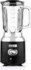 A black and silver blender with a glass pitcher sits on a white background. Produktbild-Vorschau