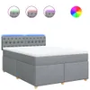 Boxspringbett mit Matratze Hellgrau 140x190 cm Stoff Produktbild-Vorschau 1