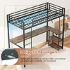Letto a castello a soppalco COSTWAY 90x200cm con scrivania, Anteprima dell’immagine prodotto 8